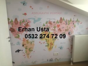 Özel Baskılı Duvar Kağıdı Uygulaması